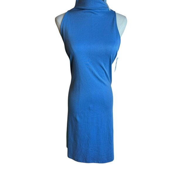CB by Laundry Blue Tie-Front Mock Neck Dress – Size 4 – NWT - Picture 4 of 7